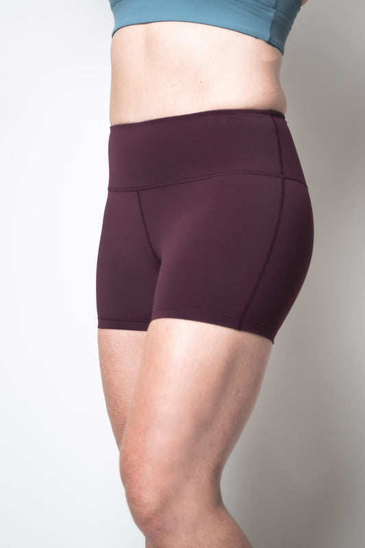 SOHO Women's Full Motion Technical Short 4" (Plum)