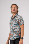 Touring Tech Button Cycling Shirt (Mora Orange) - Men's