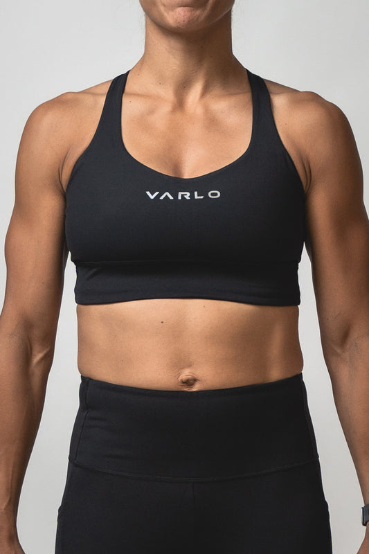 SOHO Women's Cross Line Technical Sports Bra (Black)