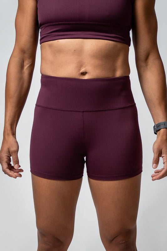 SOHO Women's Full Motion Technical Short 4" (Plum)