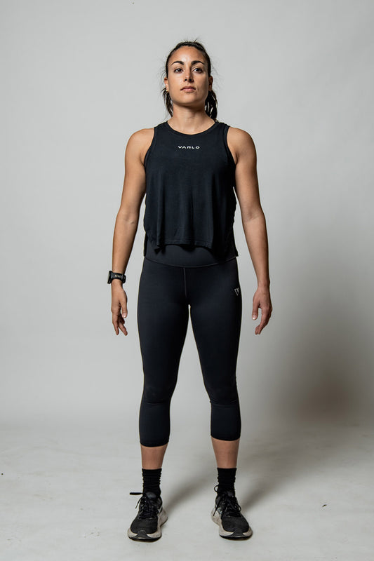 Women's Swift Crop Shirt (Black)